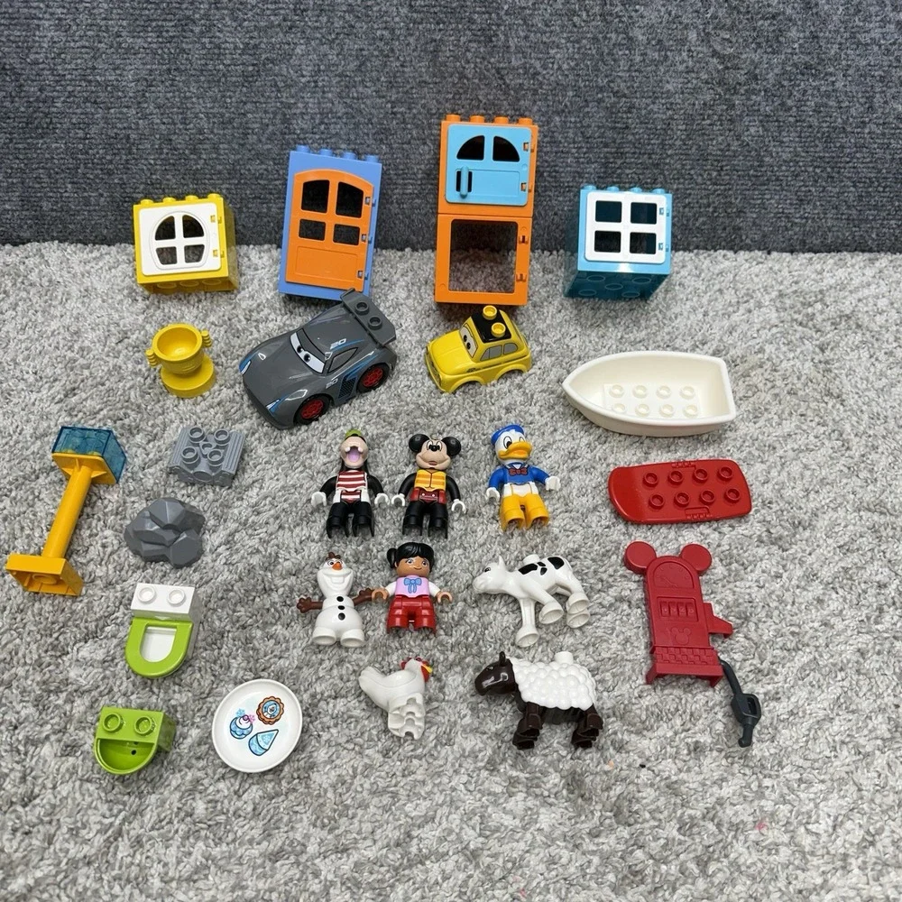 Lego Duplo Parts and pieces figures Disney Pixar Micky Goofy Cars animals Lot